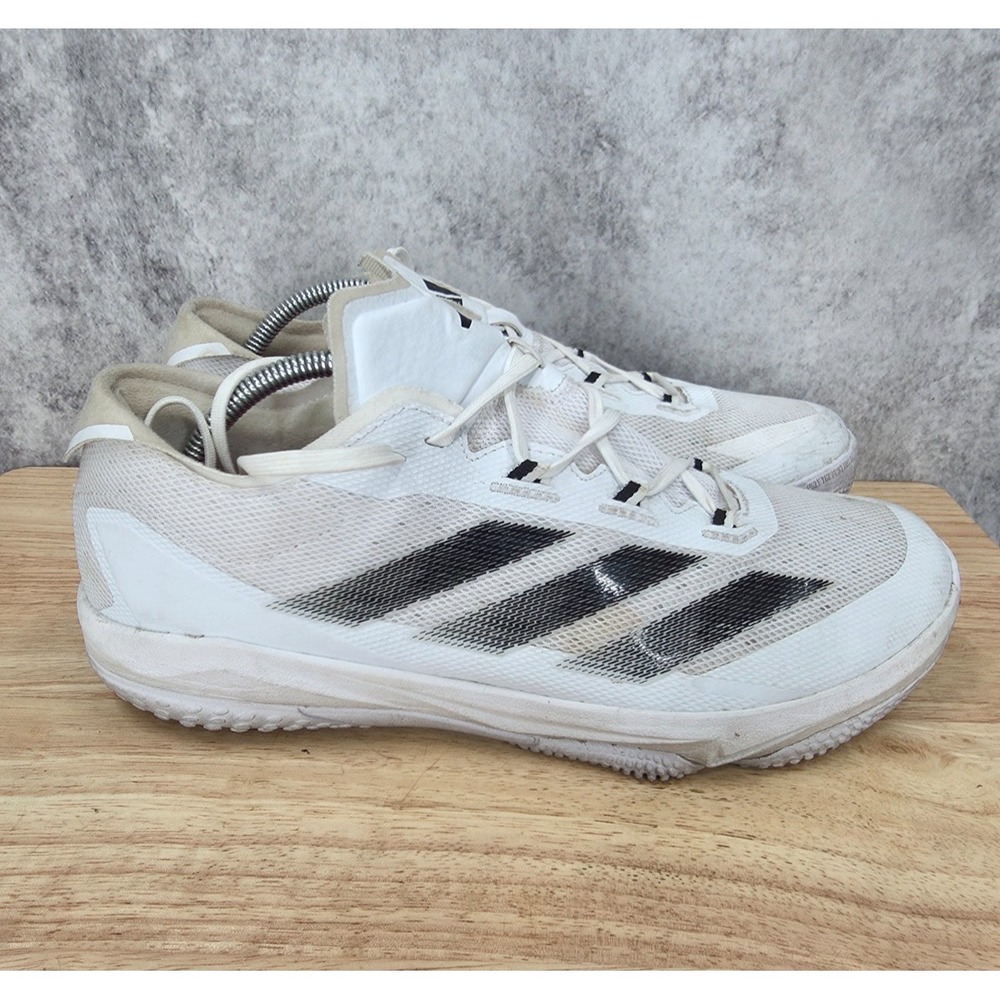 Adidas Adizero Impact Turf Baseball Trainer Shoes Mens 10.5 White Black IH2643